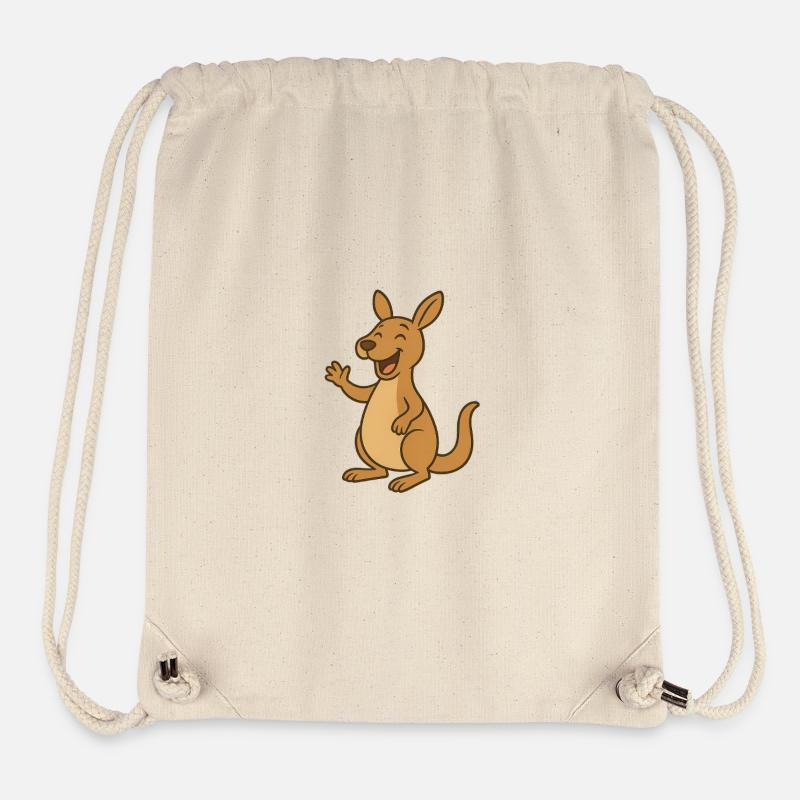 Kaenguru_was_lacht - Sac à cordon recyclé Stanley/Stella - blanc naturel