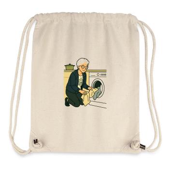Mamie Karin - Sac à cordon recyclé Stanley/Stella - blanc naturel - Devant