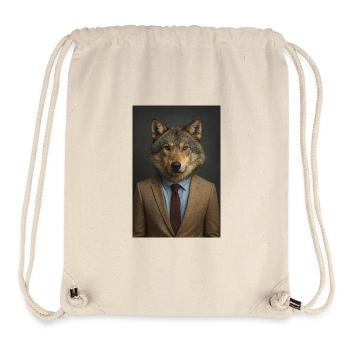 Wolf in a suit - Stanley/Stella Recycled Gym Bag - natural - Front