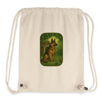 Retro Forest Dog - Stanley/Stella Recycled Gym Bag - natural - Front