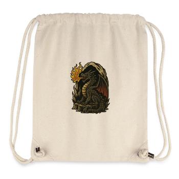 Dragon enflammé - Sac à cordon recyclé Stanley/Stella - blanc naturel - Devant