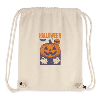 HALLOWEEN GRAIN – Retro Fusion Pumpkin - Stanley/Stella Recycled Gym Bag - natural - Front