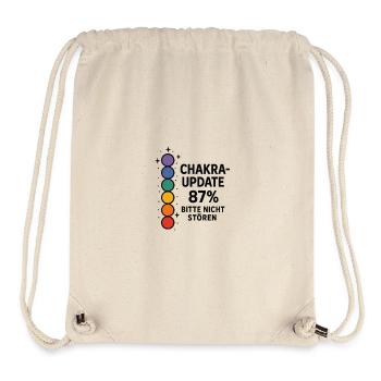 CHAKRA-UPDATE 87 % – Bitte nicht stören - Stanley/Stella recycelter Gym Bag - Naturweiß - Vorne