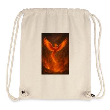 Flaming Phoenix in the Forest - Stanley/Stella Recycled Gym Bag - natural - Front