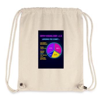 Graphique circulaire néon Visuel rétro - Sac à cordon recyclé Stanley/Stella - blanc naturel - Devant