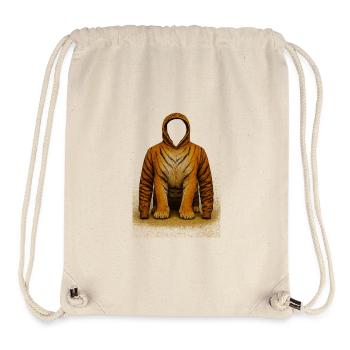 Tiger Hoodie Illustration - Stanley/Stella recycelter Gym Bag - Naturweiß - Vorne