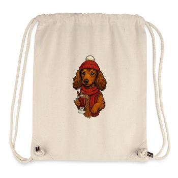 Winter warmth dog with drink - Stanley/Stella Recycled Gym Bag - natural - Front