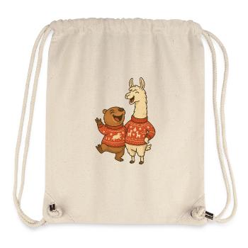 Tierische Winterfreunde - Stanley/Stella recycelter Gym Bag - Naturweiß - Vorne