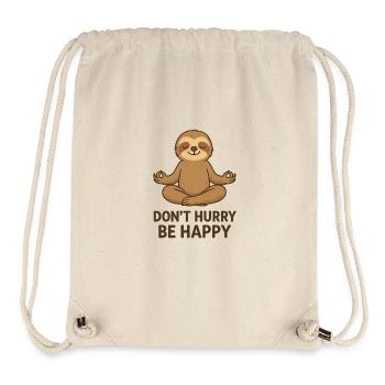 Don't Hurry Be Happy - Stanley/Stella Recycled Gym Bag - natural - Front