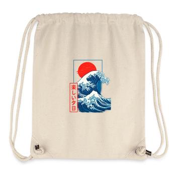 Japanese Wave Red Sun - Stanley/Stella Recycled Gym Bag - natural - Front