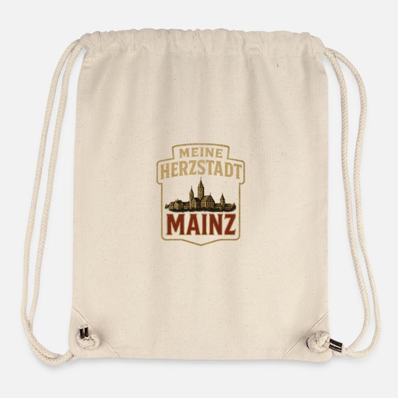 Ma ville de cœur, Mayence - Sac à cordon recyclé Stanley/Stella - blanc naturel