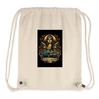 Straßenkönigin Día Muertos - Stanley/Stella recycelter Gym Bag - Naturweiß - Vorne