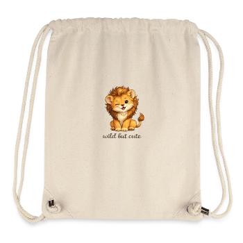 Wild Cute Lion Child - Stanley/Stella Recycled Gym Bag - natural - Front