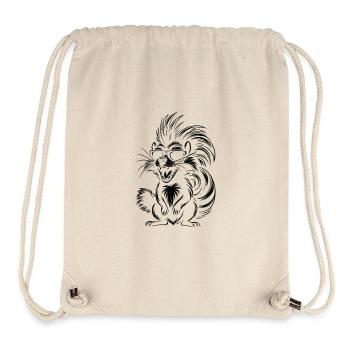 Punk Skunk mit Sonnenbrille - Stanley/Stella recycelter Gym Bag - Naturweiß - Vorne