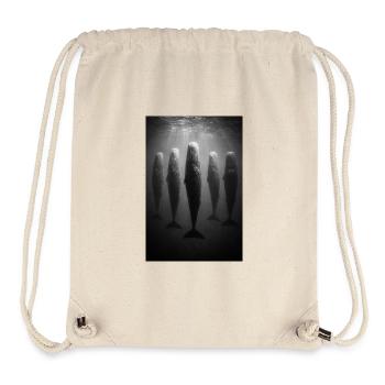 Unterwasser-Wale im Lichtstrahl - Stanley/Stella recycelter Gym Bag - Naturweiß - Vorne