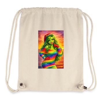 Rainbow girl in the evening light - Stanley/Stella Recycled Gym Bag - natural - Front