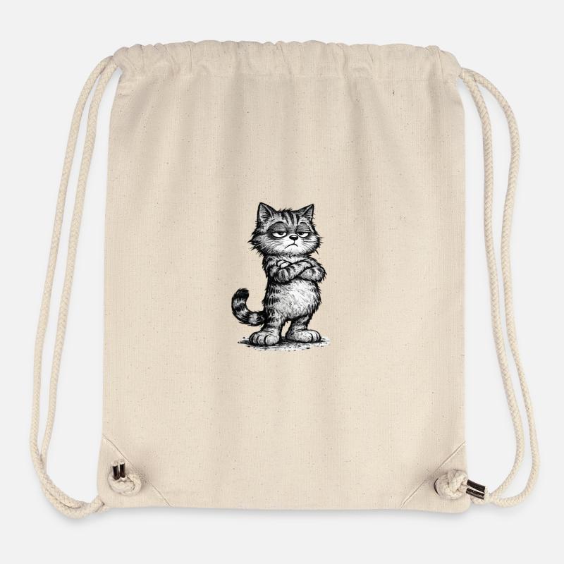 Grumpy Katze – Chef Vibes (Sketch Attitude) - Stanley/Stella Recycled Gym Bag - natural