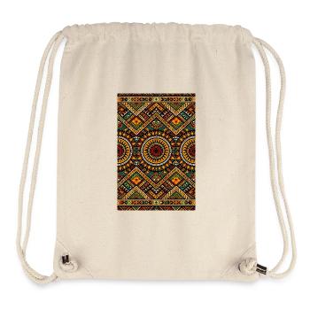 Tribal Mandala Geometric Pattern - Stanley/Stella Recycled Gym Bag - natural - Front