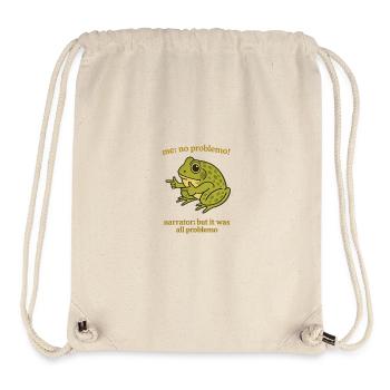 Frog Sayings Problème Remix - Sac à cordon recyclé Stanley/Stella - blanc naturel - Devant