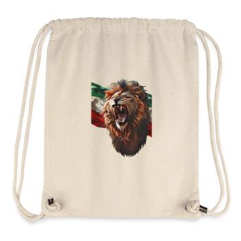 Brüllender Löwe und iranische Flagge - Stanley/Stella recycelter Gym Bag - Naturweiß - Vorne