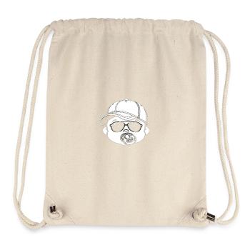 Baby-Swag: Kappe und Brille - Stanley/Stella recycelter Gym Bag - Naturweiß - Vorne