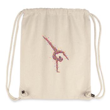 Turnerin Gymnastik Handstand Bodengang - Stanley/Stella recycelter Gym Bag - Naturweiß - Vorne