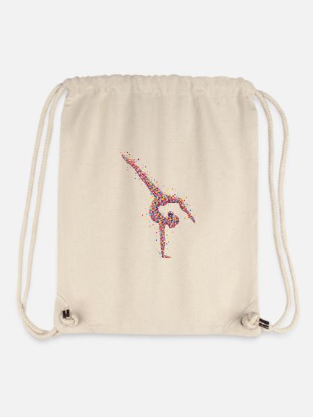 Turnerin Gymnastik Handstand Bodengang - Stanley/Stella recycelter Gym Bag - Naturweiß
