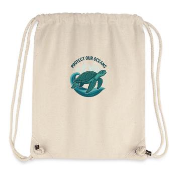 Protect Our Oceans - Stanley/Stella Recycled Gym Bag - natural - Front