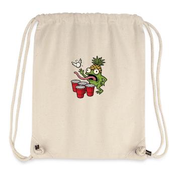 Ananasfrosch beim Beerpong - Stanley/Stella recycelter Gym Bag - Naturweiß - Vorne