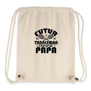 Futur tennisman comme papa - Sac à cordon recyclé Stanley/Stella - blanc naturel - Devant