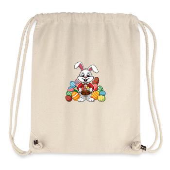 Lustiger Osterhase mit vielen bunten Ostereiern - Stanley/Stella recycelter Gym Bag - Naturweiß - Vorne