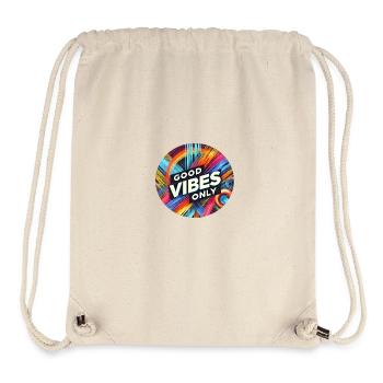 Nur gute Vibes - Stanley/Stella recycelter Gym Bag - Naturweiß - Vorne