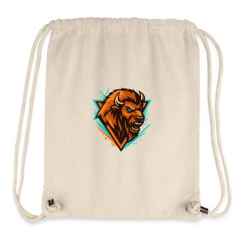 Bärensturm Logo Orange Turquoise - Stanley/Stella recycelter Gym Bag - Naturweiß - Vorne