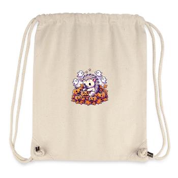 Süßes Schwein Halloween Deko mit Kürbissen - Stanley/Stella recycelter Gym Bag - Naturweiß - Vorne