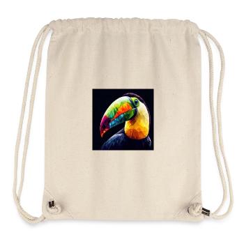 Toucan Colorful Polygon Art - Stanley/Stella Recycled Gym Bag - natural - Front
