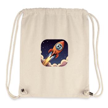 Comic Rocket with Eyes - Stanley/Stella Recycled Gym Bag - natural - Front