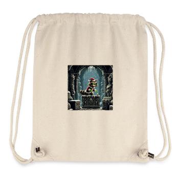 Winterkatze im Dungeonzauber - Stanley/Stella recycelter Gym Bag - Naturweiß - Vorne