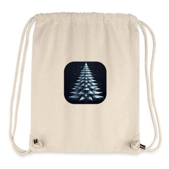 Christmas Tree Fir Tree Polygons Green - Stanley/Stella Recycled Gym Bag - natural - Front