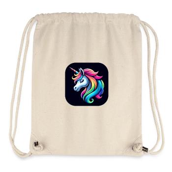 Einhorn Bunt Mähne Horn - Stanley/Stella recycelter Gym Bag - Naturweiß - Vorne