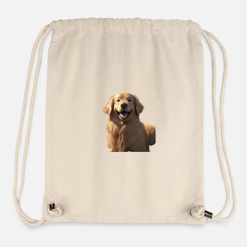 Golden Retriever Smile Tee Art - Stanley/Stella recycelter Gym Bag - Naturweiß