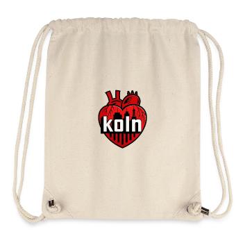 Heart City Skyline Design - Stanley/Stella Recycled Gym Bag - natural - Front