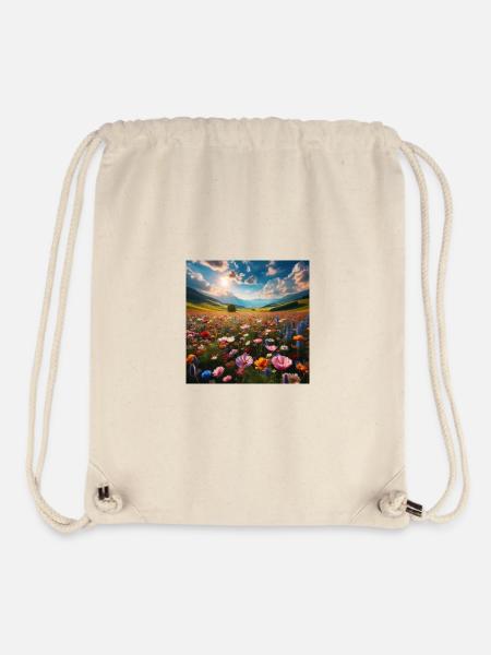 Blumen-Flucht - Stanley/Stella recycelter Gym Bag - Naturweiß