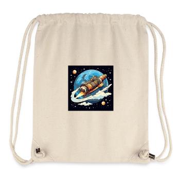 Raketenflug durchs All - Stanley/Stella recycelter Gym Bag - Naturweiß - Vorne