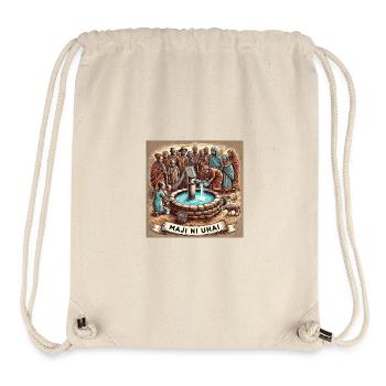 Maji Ni Uhai Wasserquelle Gemeinschaft - Stanley/Stella recycelter Gym Bag - Naturweiß - Vorne