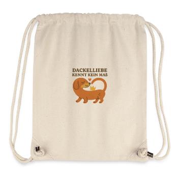 Dackelliebe kennt kein maß - Stanley/Stella recycelter Gym Bag - Naturweiß - Vorne