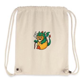 Chat dragon dans le design fantastique - Sac à cordon recyclé Stanley/Stella - blanc naturel - Devant