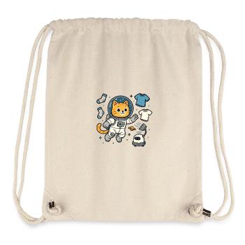 Blanchisserie Space Cat – Chemise d’astronaute kawaii - Sac à cordon recyclé Stanley/Stella - blanc naturel - Devant