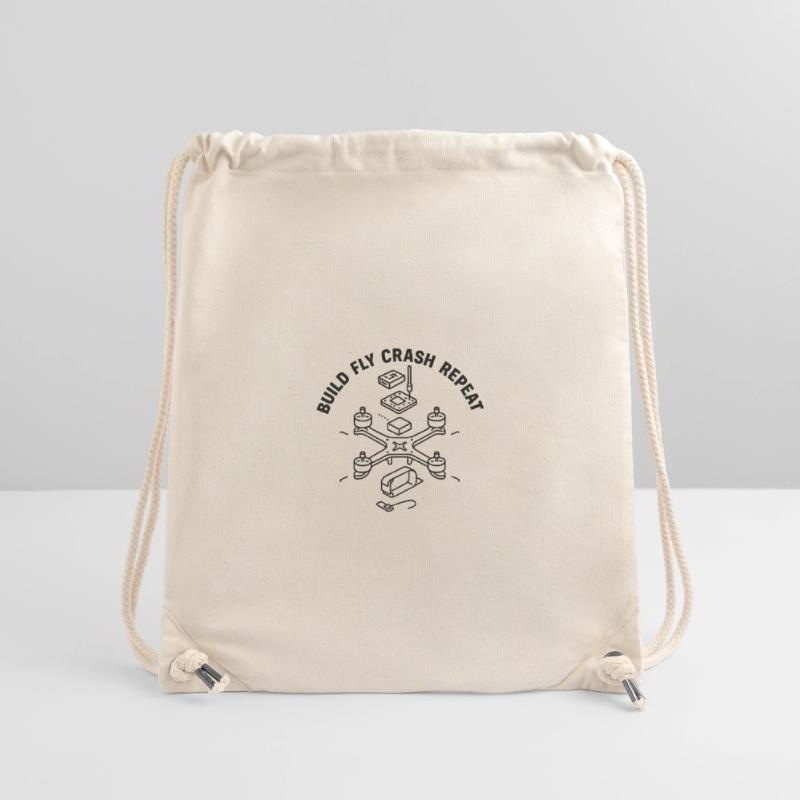 Conception de drones de construction d’aéronefs Sac à cordon recyclé Stanley/Stella