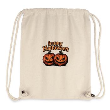 Spooky Halloween pumpkins with evil eye - Stanley/Stella Recycled Gym Bag - natural - Front