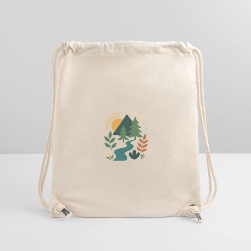 Serene Forest Mountain Scene Design Stanley/Stella Recycled Gym Bag